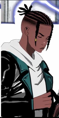 Gorgeous men braided hairstyle ideas | Easy trendy hairstyle ideas If Anime Characters Were Black, Black Guy Hairstyles Drawing, How To Draw Cornrows, Black Guy Braids, Black Anime Hairstyles, Black Male Hairstyles Drawing, High Top Locs, Black Anime Guy Pfp, Single Braids For Men