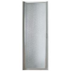 DreamLine Aqua Fold 33.5 in. x 72 in. Semi-Frameless Hinged Shower Door in Chrome-SHDR-3634720-01 - The Home Depot Unique Shower Doors, Shower Pan Liner, Coastal Shower Doors, Hinged Shower Door, Shower Door Designs, Frameless Hinged Shower Door, Pivot Shower Door, Glass Shower Panels, Frameless Sliding Shower Doors