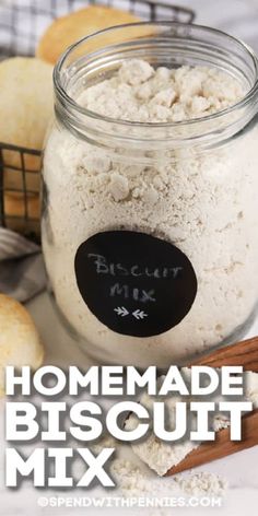 homemade biscuit mix in a glass jar