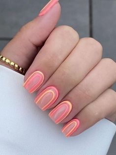 Summer 2024 Coral Nails: Bright Designs, From Neon Pink to Turquoise Nail Design Glitter, Blush Nails