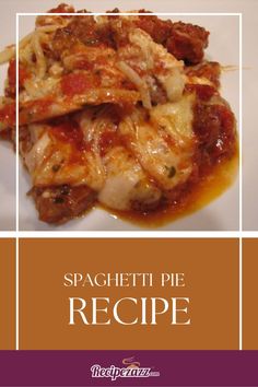 the cover of spaghetti pie recipe