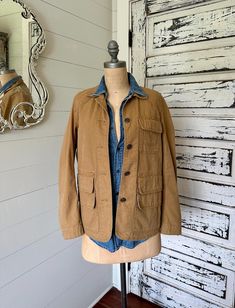 Ralph Lauren Canvas Jacket  From the now discontinued Denim & Supply Line  Women's size small  Excellent Condition, no signs of wear or flaws that I could find  Each garment is carefully selected and lovingly curated, but vintage items may have slight imperfections due to age and previous wear. Please review all photos prior to purchase, as all items are final sale. Measurements, quality, material and photos are all listed in description. Contact me for any additional information or photo requests. Vintage Brown Cotton Utility Jacket, Vintage Brown Denim Jacket For Winter, Vintage Spring Outerwear With Pockets, Vintage Washed Brown Outerwear, Vintage Brown Utility Jacket With Button Closure, Vintage Washed Outerwear For Fall, Brown Cotton Utility Denim Jacket, Brown Washed Cotton Outerwear, Fall Medium Wash Pre-washed Outerwear