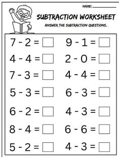 the subtraction worksheet for addition and subtraction with two numbers