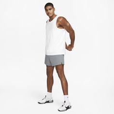 Run, spin, lift, stretch—no matter where your workout takes you, we have you covered in the sweat-wicking Primary Tank. It's ultra soft and comfortable, with underarm ventilation to help keep you cool during your reps. Nike Photoshoot, Athleisure Inspo, Indoor Photoshoot Ideas, Sports Photoshoot, Indoor Photoshoot, Fitness Board, Casual Tanks, Fit Board Workouts, Men Bodies