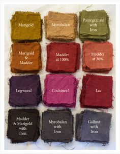 the different shades of dyes used in makeup for eyeshades and eyeliners