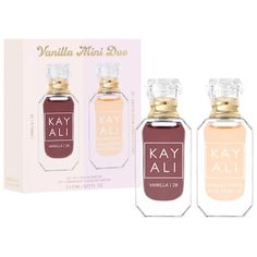 Mini Vanilla Perfume Duo Set - KAYALI | Sephora Mini Kayali Perfume, Kayali Perfume Vanilla, Skylar Vanilla Sky, Kay Ali, Kayali Perfume, Facial Benefits, Dream Products, Vanilla Sky, Top Christmas Gifts