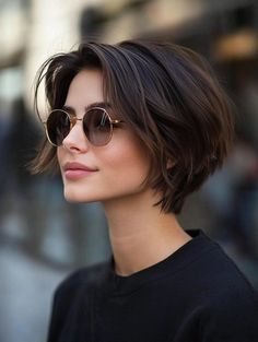 Short Gair Cut, Types Of Pixie Haircut, Chunky Short Hair, Long Pixie Haircut Straight Hair, Short Haircuts No Bangs, Off The Neck Hairstyles, Low Maintenance Women's Haircuts, Above Chin Haircuts, Bob 2024 Hair