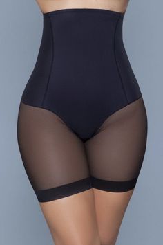 Zest Held together Shapewear Short Black - Fason De Viv – Fason De Viv Shapewear Shorts, Waist Shapewear, Tummy Slimmer, Waist Trimmer, Body Shapewear, Cocktail Attire, Black High Waist, Mesh Shorts, Body Sculpting