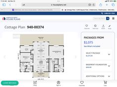 the floor plan for this home is shown on the computer screen, and it appears to be in full view