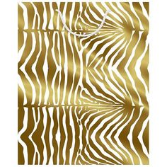 a gold and white zebra print wall hanging