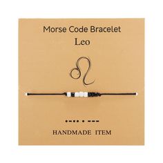 the morse code bracelet leo is on display