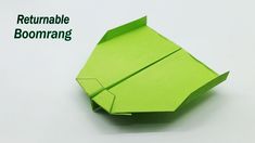 an origami turtle is shown with the words retumable boomrangg above it