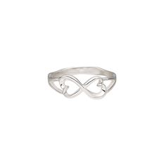 The infinity symbol has become one of the most popular ways to express everlasting love or unending friendship in jewelry. This timeless symbol is rendered with a double heart design in sterling silver, a favorite metal for its gleaming precious-metal appeal. Ring has an anti-tarnish coating. Infinity Heart, Infinity Symbol, Double Heart, Everlasting Love, Fire Mountain Gems And Beads, Heart Design, Ring Gift, Precious Metals, Sterling Silver