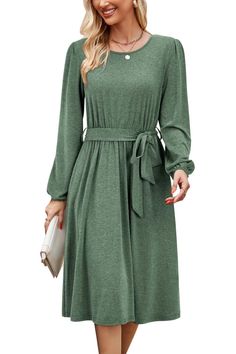 PRICES MAY VARY. 65% Polyester, 30% Cotton, 5% Spandex Imported Pull On closure Machine Wash FALL DRESSES FOR WOMEN 2023: Long sleeve dress for women adopts soft, stretchy and lightweight fabric, comfortable to wear all day. WEDDING GUEST DRESSES FOR WOMEN FALL: Long sleeve dress/ women's casual dresses/ dress with pockets/ flowy dresses for women/ elastic waist/ crew neck/ swing dress/ a line dresses for women/ tie waist dres/ long sleeve midi dress/ midi dresses for women/ modest dresses for w A Line Dresses For Women, Winter Dresses For Work, Long Sleeve Dress Casual, Sleeve Dress Casual, Long Sleeve Dresses Fall, Modest Dresses For Women, Womens Winter Dresses, Teacher Dresses, Midi Dress With Pockets