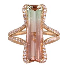 18K Rose Gold Bi Color Tourmaline and Argyle Pink Diamond Ring Argyle Pink Diamonds, Prettiest Girl, Pink Diamond Ring, Slow Burn, Tourmaline Ring, Classic Jewelry, Pink Diamond, Getting To Know, 18k Rose Gold