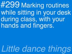 the text reads, 29 marking routine while sitting in your desk during class, with your hands and fingers