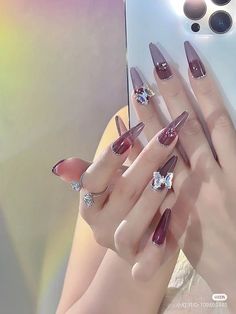 5sos Wallpaper, Anime Nails, Korean Nails, Purple Nail