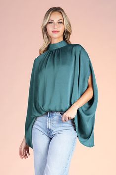 Luxury Green Viscose Top, Stylish Dresses For Women, Classy And Elegant, Neck Line, Cinched Waist, Trouser Pants, Hunter Green, Clothing Boutique, Women Tops