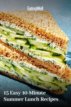 Easy 10-Minute Summer Lunch Recipes Healthy Lunches On The Go, Cold Lunch Ideas For Adults, Low Calorie Sandwich, Mini Cheese Board, Summer Lunch Recipes, Board Recipes, Cucumber Sandwich, Low Calorie Lunches, Healthy Sandwich Recipes