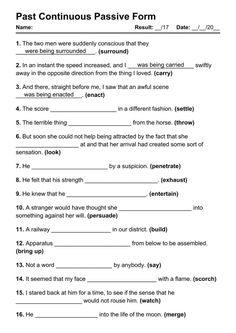 past and present tense worksheet for grade 1 students to practice the past continuous