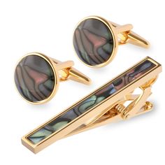 PRICES MAY VARY. SOGEE STYLISH CUFFLINKS SET: 1 pair of gold plated cuff links and 1 gold plated tie clip with gift box. Cuff link size: 0.63 inches ( 16mm ). Tie clip size: 2*0.24 inches (51*6mm). SUPERIOR QUALITY CUFFLINKS FOR MEN: Made of solid brass and yellow gold plated. Stand out from the crowd with specially crafted colorful Abalone Shell, which add elegance to any situation. Thick strengthening clasps, convenient to use. High-polish finished surface from great extensive electroplating p Mens Cuff Links, Birthday Father, Pearl Cufflinks, Mens Cuff, Business Partners, Gift Packing, Cufflink Set, Cufflinks Wedding, Cufflinks Men