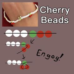 the instructions to make a beaded bracelet with beads on each side and an arrow