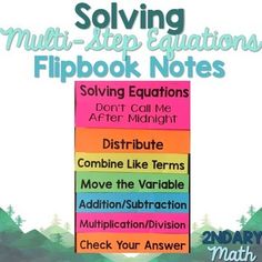 an image of a multi - step exam workbook with the words solver and solution