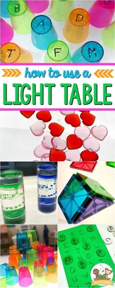 how to use a light table for learning letters and numbers with these fun hands - on activities