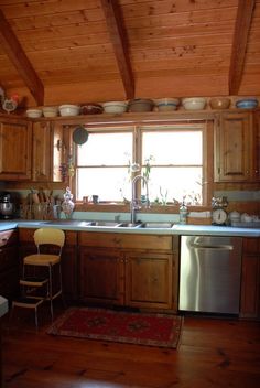 the kitchen is clean and ready for us to use in the day or night time