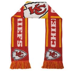 NFL Kansas City Chiefs Team Stripe Scarf Forever Collectibles. $12.95 Kc Chiefs Football, Kansas Chiefs, Stripe Scarf, Nfl Football Teams