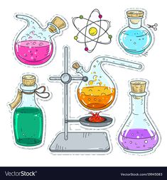 an image of science stickers on a white background stock photo, images and illustrations