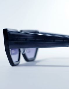 Stylish, geometric/d-frame sunglasses in a black and deep navy blue acetate with dark navy blue gradient 100% UV protected lenses. Stainless steel. Temples can be shaped (customized/adjusted) to fit narrow and wide faces. Handmade and premium-quality materials. UNISEXSIZE 52mm x 20mm x 145mm Handmade Sunglasses. Premium-Quality Materials. Las Mariposas means 'butterflies' in Spanish. A futuristic, yet functional silhouette that portrays the delicate details of the famed insect. This design is an Navy Blue Gradient, Midnight Swim, Handmade Sunglasses, Wide Face, Deep Navy Blue, Blue Gradient, Delicate Details, Dark Navy Blue, Sunglass Frames