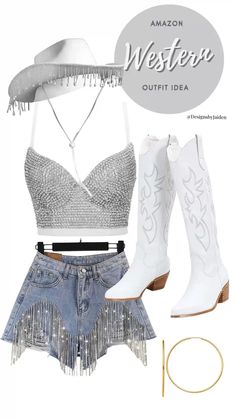 Beyonce Party Outfit, Cowboy Themed Outfit Woman, Space Cowgirl Outfit Ideas, Wild West Party Outfit College, Cowgirl 21 Birthday Party Outfit, Diamonds And Disco Theme Outfits, Cowgirl Rave Outfit Western, Beyonce Cowboy Outfit, Beyoncé Country Outfit