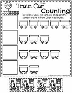 the train car counting worksheet