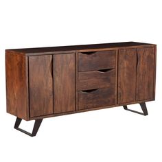 Nottingham Modern Sideboard Acacia Wood Sideboard, Loft Style Homes, Loft Furniture, Walnut Sideboard, Live Edge Furniture, Solid Wood Sideboard, Loft Living, Modern Sideboard, Wood Sideboard