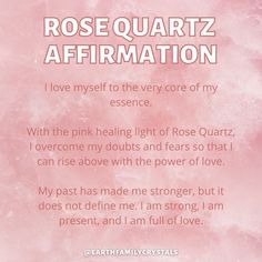 the poem for rose quartz affirmation