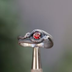 Ruby Stone Snake 925 Silver Ring, Health Symbol Snake, Self-Eating Snake Symbol 925 Sterling Silver, Emerald Snake Oxidized Silver Ring Let's not forget that it is handmade. There may be minor differences. I can work the same ring with other natural Gemstones.  Please contact us to learn about our Gem stone stocks. If you have any questions, please feel free to contact me, we are happy to help. Your jewelry will be packed in a luxury jewelry box ready to be given as a special gift. Visit my shop Red Symbolic Sterling Silver Ring, Anniversary Gemstone Snake Ring, Anniversary Snake Ring With Gemstone, Silver Sterling Snake Ring, Engraved Sterling Silver Snake Ring As Gift, Engraved Sterling Silver Snake Ring For Gift, Unique Ruby Ring In Sterling Silver Stamped 925, Unique Ruby Ring In Sterling Silver, Silver Sterling Silver Snake Ring