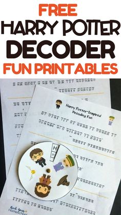 free harry potter decoder fun printables for kids to use on their books