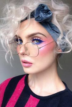 80s High School Makeup, 80s Makeup Hooded Eye, 80s Make Up Ideas, 80s Prom Makeup And Hair, 80s Prom Hair And Makeup, 80 Makeup 80s Party, 80s Hairstyles And Makeup, 80’s Make Up, Eighties Makeup