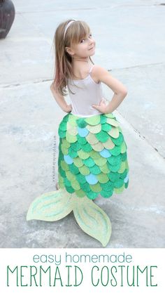 Halloween Costumes Kids Homemade, Little Mermaid Costume, World Book Day Costumes, Book Day Costumes, Kids Homemade, Mermaid Halloween