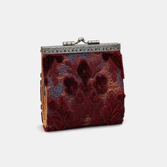 Burnout Velvet Wine Card Wallet Carpetbag of America Elegant Burgundy Rectangular Wallet, Elegant Red Coin Purse With Interior Card Slots, Elegant Tapestry Bag For Gift, Elegant Tapestry Bag Suitable For Gift, Elegant Tapestry Bag As Gift, Elegant Tapestry Bag Perfect For Gifts, Elegant Tapestry Bags For Gifts, Elegant Burgundy Wallet With Interior Card Slots, Elegant Burgundy Wallet With Card Slots