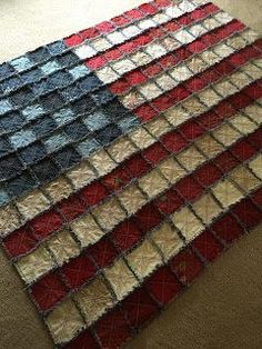 an american flag rug is shown on the floor