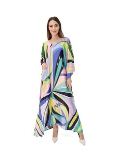 A full length kaftan made by blended silk and completed with art print inspired by simple abstract The fabric is easy to take care by both washing and ironing. It is smooth and silky. FEATURES - Vivid tone - abtract - Custom Length Kaftan - Full Length Kaftan Sleeves Kaftan - Luxury Design Silk Kaftan - Plus Size and Custom Length - Resort Wear, Beach Wear, Lounge Wear, Christmas Gift Idea - Boat/Crew Neck - Plus size kaftan -------------------------------- DETAIL  * The size can be adjusted to fit up to 5 XL. Bust/ Waist/ Hip up to 55 inches ( 105 inches full circumference) * Length of the kaftan could be max. 55 inches. All length will be custom made accordingly the personal-full-height (No extra fee charged for request to make longer, shorter or narrow both length and width) * It is imp Luxury Printed Blue Kaftan, Luxury Abstract Print Kaftan For Beach, Kaftan Sleeves, Wedding Cruise, Simple Abstract, Silk Kaftan, Hip Ups, Dress Gift, Beach Wears