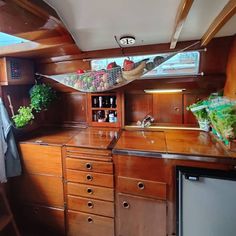 the kitchen is clean and ready to be used as a dining area on board an ocean liner