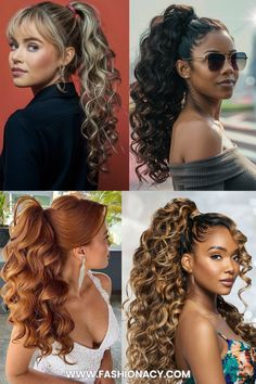 Discover a myriad of curly ponytail hairstyles, from sleek high ponytails to romantic low ponytails, perfect for any occasion and hair texture. Low Ponytails, Low Ponytail, Hair Texture