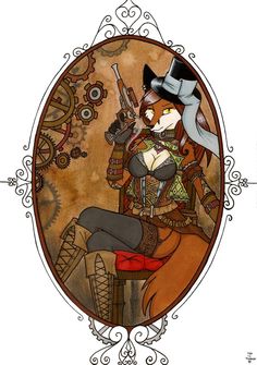 Female Fox, Oc Inspiration, Dangerous Woman, Monster Art, Main Character, Steam Punk