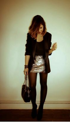 Glitter Skirt Outfit, Vegas Outfits, Trendy Party Outfits, Cocktail Party Outfit, Winter Party Outfit, Nye Outfits, Outfits To Wear