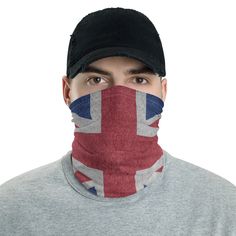 This neck gaiter is a versatile accessory that can be used as a face covering, headband, bandana, wristband, and neck warmer. Upgrade your accessory game and find a matching face shield for each of your outfits.  * 95% polyester, 5% elastane (fabric composition may vary by 1%) * Fabric weight: 6.19 oz/yd² (210 g/m²) * Breathable fabric * Washable and reusable * Four-way stretch fabric that stretches and recovers on the cross and lengthwise grains * One size * Printed on one side, reverse side is left blank Empath Protection, Headband Bandana, Uk Flag, Protection Bracelet, Face Covering, Face Shield, Union Jack, Neck Gaiter, Face Coverings