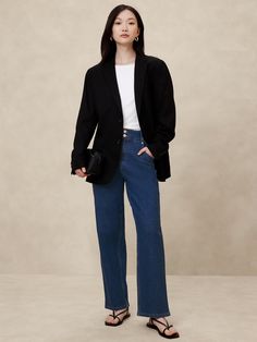 Ultra High-Rise Straight Jean | Banana Republic Factory Banana Republic Women, Banana Republic Factory, Water Quality, Office Wear, Straight Jeans, Banana Republic, Full Length, High Rise, How To Wear