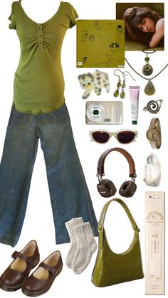 #charm #clairo #outfit #album College Tour Outfit, Earthy Style, Boho Style Outfits, Long Shirt, College Outfits, Simple Outfits